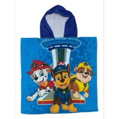 Poncho de bain Paw Patrol à capuche en coton