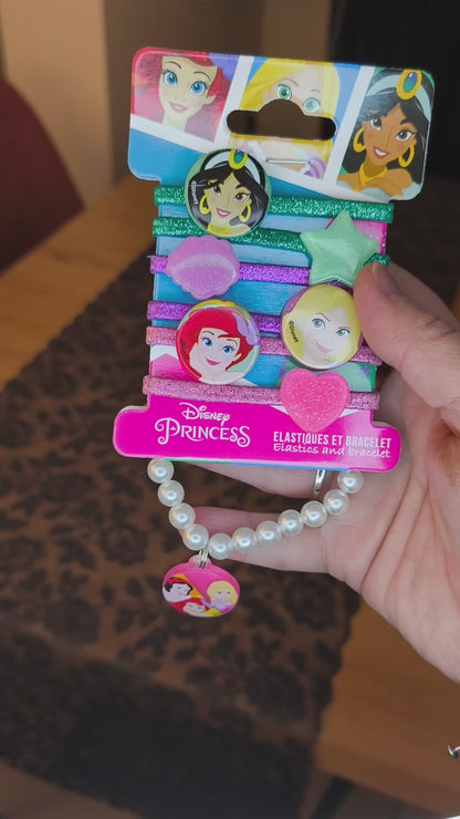 Princesses Disney - Elastiques cheveux/Bracelet x6